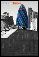 London's Gherkin tower thrusting upwards
