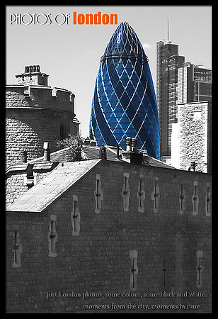 London's Gherkin tower thrusting upwards