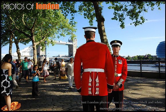 Two guards near Tower bridge